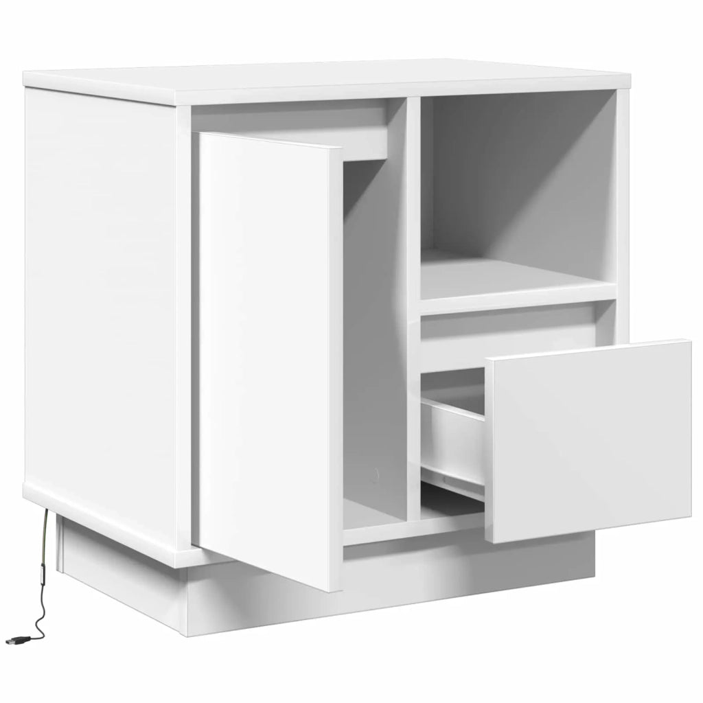 Armadio da Notte Bianco 50 x 34,5 x 50 cm. Legno multistrato 869578