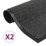 Tappeti Antipolvere 2 pz Trapuntati 90x150 cm Antracite cod mxl 52290