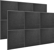 Pannelli acustici congelati - 12 pezzi - 305x305x101 cm - isolamento acustico - alta densità - per casa e ufficio - decorazione per pareti