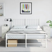 Comodini 2 pz-Set di 2 Tavolino da notte Bianchi 34,5x39x62 cm in Acciaio 414768