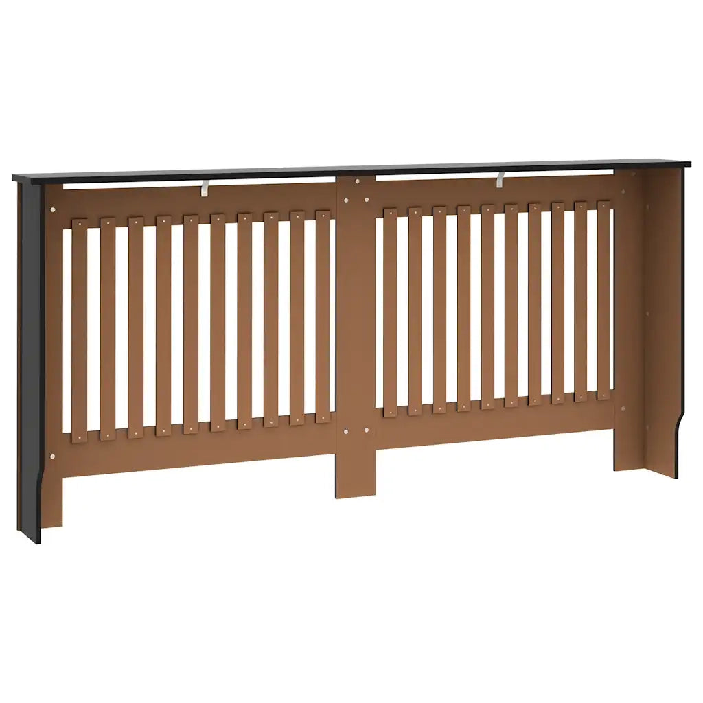 Copertura per Radiatore Nera 172x19x81,5 cm in MDF 288180
