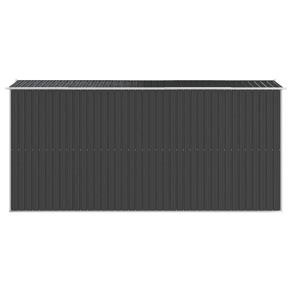 Casetta da giardino cabina ripostiglio casetta da esterno robusta casetta per attrezzi 192 x 440 x 223 cm acciaio zincato antracite 02_0022199