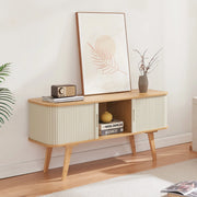 Mobile TV Tysvær 120x40x58 cm - Naturale / Bianco Crema [en.casa]