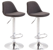 Set 2 sgabelli KIEL in tessuto grigio scuro