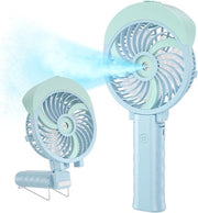 Ventilatore di aria compressa Piccola ventilazione USB ricaricabile - Ventilatore elettrico portatile con nebbia d'acqua per viaggi e campeggio