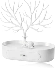Tavolo per Oreficeria 3 in 1 con Cassetto per Donne - Decorazione a Corno per Anelli, Bracciali, Orecchini, Collane