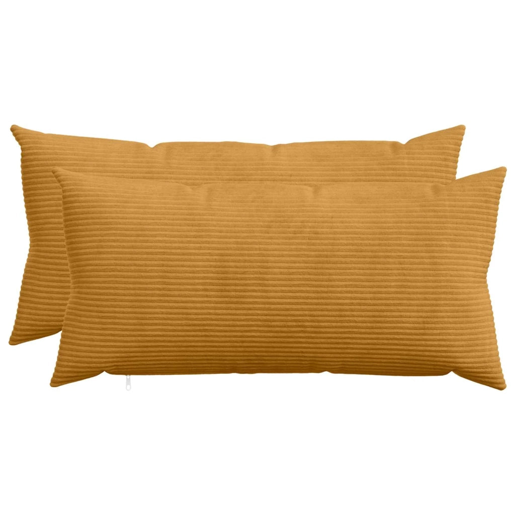 Federa 2 pz HEERLEN Giallo 40 x 80 cm corduroy 909922