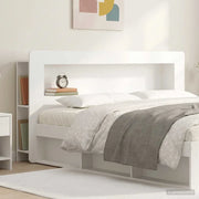 Testata del letto con archiviazione Bianco Legno ingegnerizzato 8001300