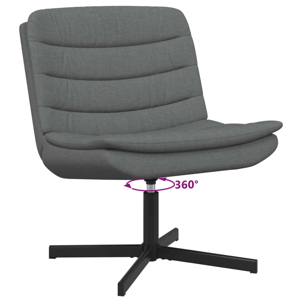 Sedia girevole Grigio scuro 63 x 75 x 76 cm Tessuto 42007351