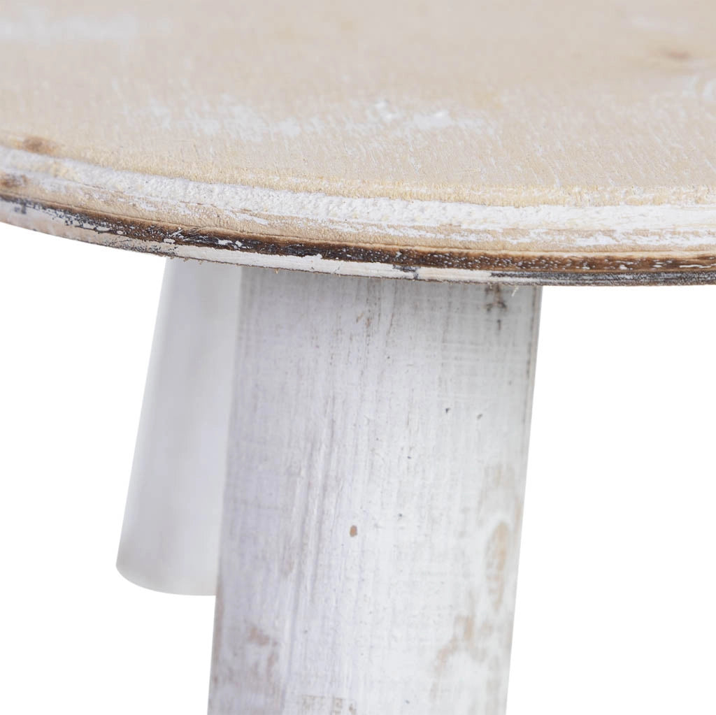 Portavaso in legno bianco 15x15x7h cm