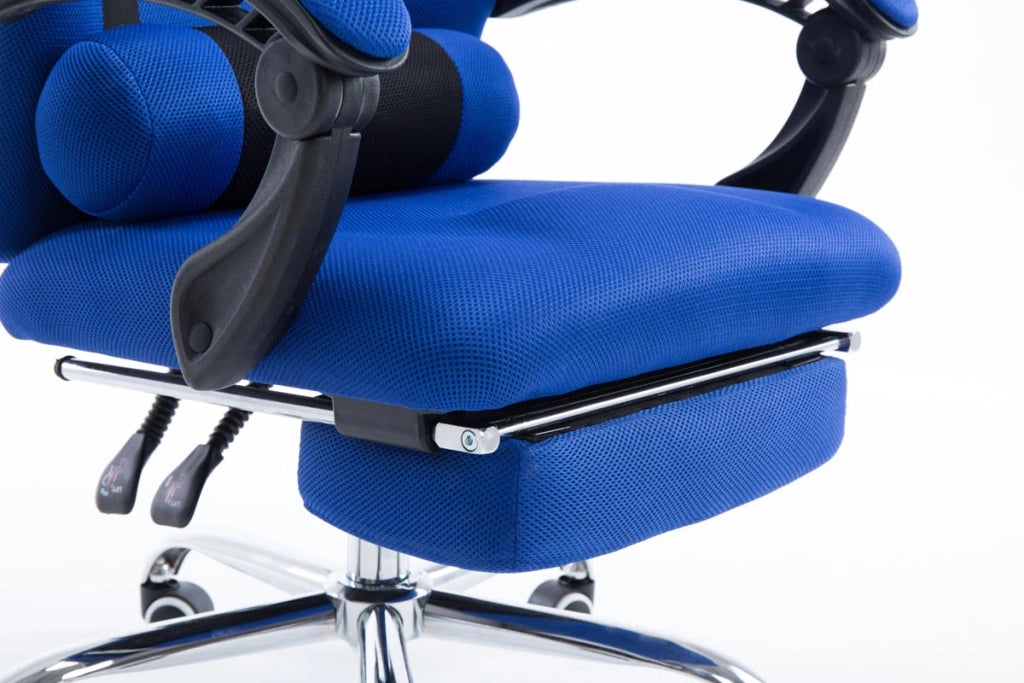 Sedia da ufficio Fellow con poggiappiedi blu