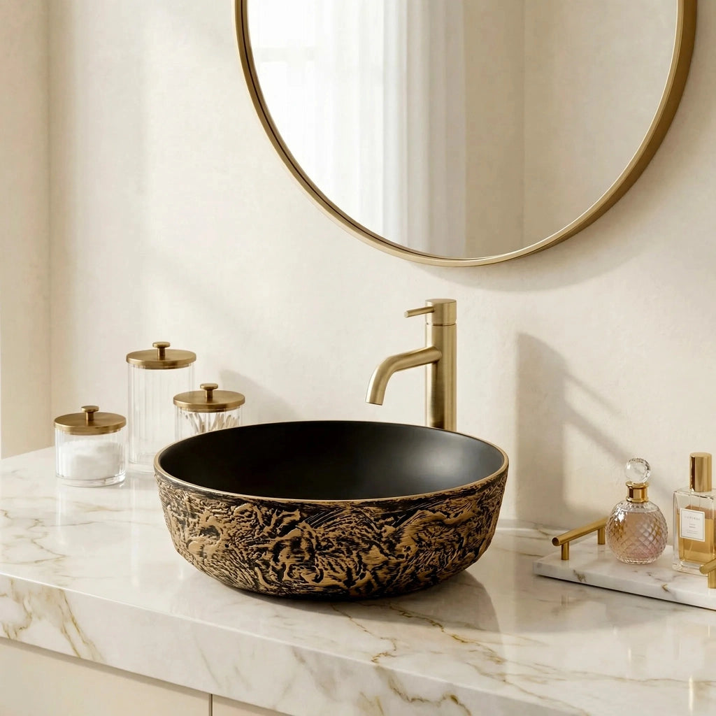 Lavabo Da Appoggio Rea Babilon Gold