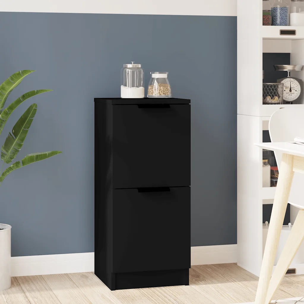 Credenza Nera 30x30x70 cm in Legno Multistratocod mxl 79199