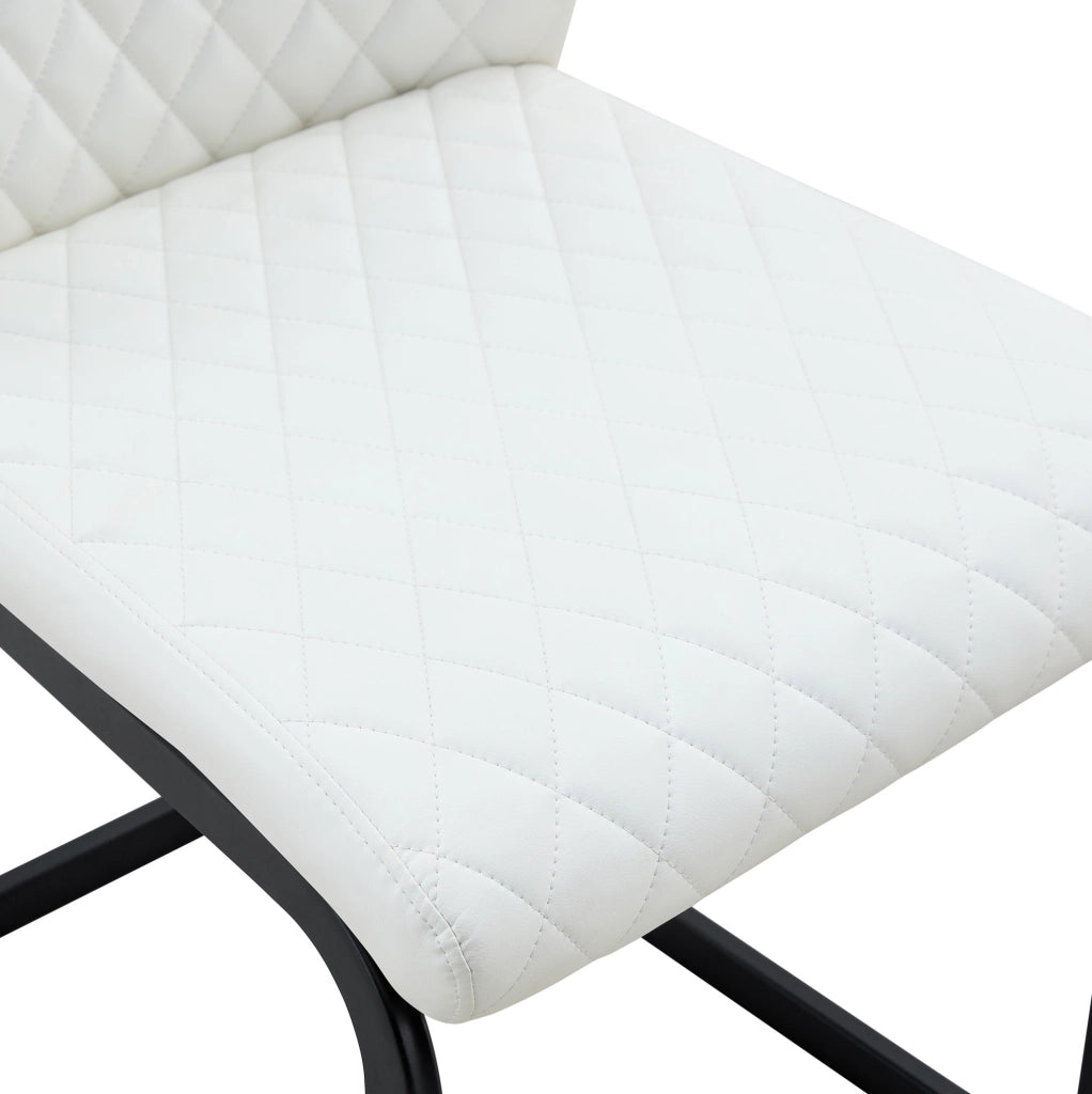 Set tavolo rotondo Ø107 cm con 2 sedie bianche