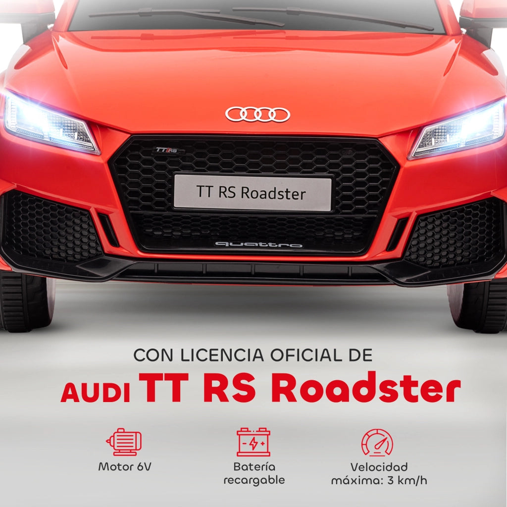 Auto elettrica per bambini Audi TT ¨C zephmum ¨C 102x60x44 cm rosso