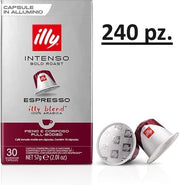 240 capsule illy caffè tostato intenso in capsule compatibili 8 confezioni da 30 capsule marrone