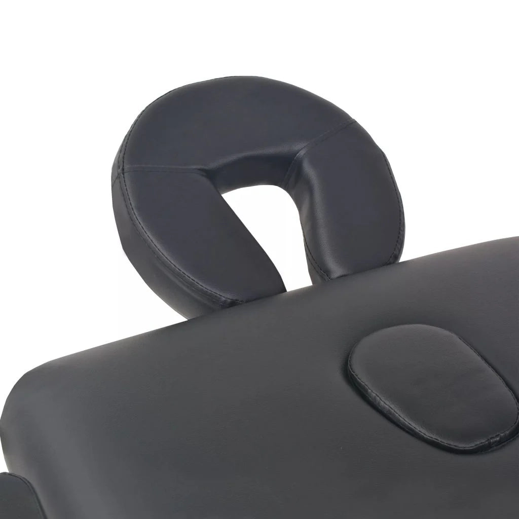 Lettino da massaggio pieghevole a 2 sezioni spessore 10 cm nero 02_0001867