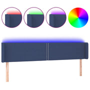 Testiera | Testata a LED Blu 203x16x78/88 cm in Tessuto