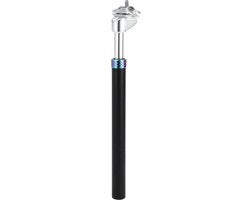 Pompa di sella per bicicletta 30.9x400mm con tubo di sella in lega di alluminio nera con finitura argentata ammortizzante shock