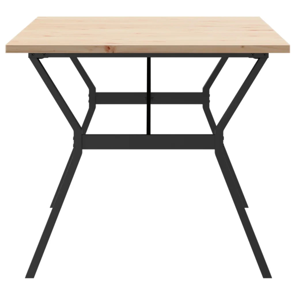 Tavolo da Pranzo | Tavolo da cucina Telaio a Y 180x90x75,5 cm Legno Pino e Acciaio