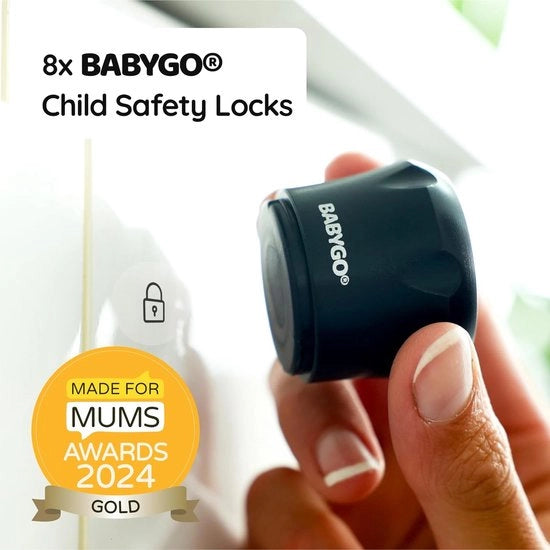 Kit di Prevenzione per Bambini per Casa e Cucina | Chiusure per Armadi con Magnetismo | Cinture per Frigorifero e Congelatore | Protezione per Fornelli | Protezioni Angolari | Blocco Porte | Impermeabili ai Bambini, Nero
