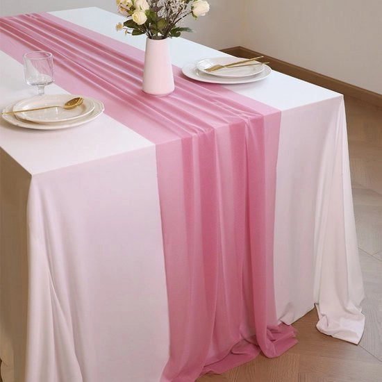 Tavolo da pranzo trasparente - 75x300cm - Tavolo da pranzo romantico - Decorazione da tavola in stile bohemien - Adatto per matrimoni, feste, docce di nozze, compleanni