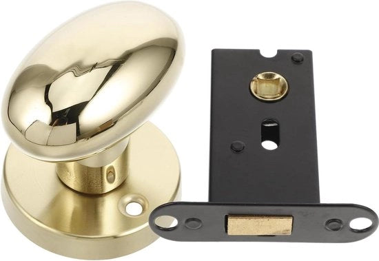 Maniglia di passaggio Non Bloccante Cerniera Interna - Maniglione Senza Chiave - Set 1 - Giallo Oro - Resistente alle Dita Camera da Letto