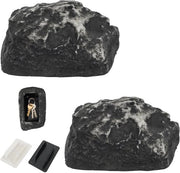2 pezzi di serratura di pietra d'arte, decorativa pietra fintastone, cassetto segreto, serratura acqua resistente con contenitore segreto, custodia chiave resistentente all'usura per giardino, cortile, esterno