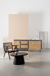 Poltrona Soggiorno 59x68x73 cm Yves in Legno Nero