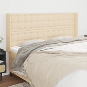 Testiera ad Orecchio Crema 163x16x118/128 cm in Tessuto 3120025
