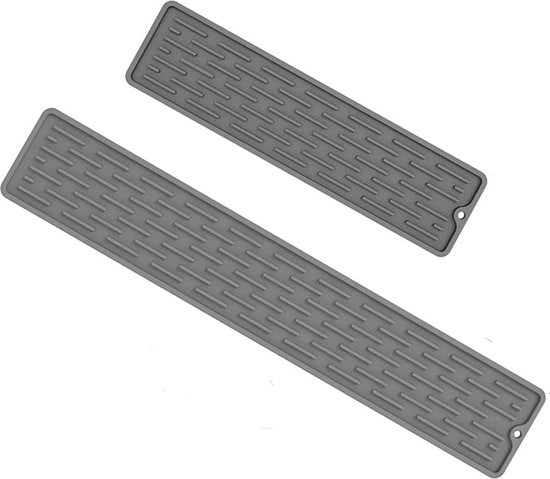 Afdruipmatten in silicone - servizio afdruipmat piccola - 55 x 88 cm e 35 x 88 cm - afdruipbak per servizio e bicchieri - resistente alla lavastoviglie