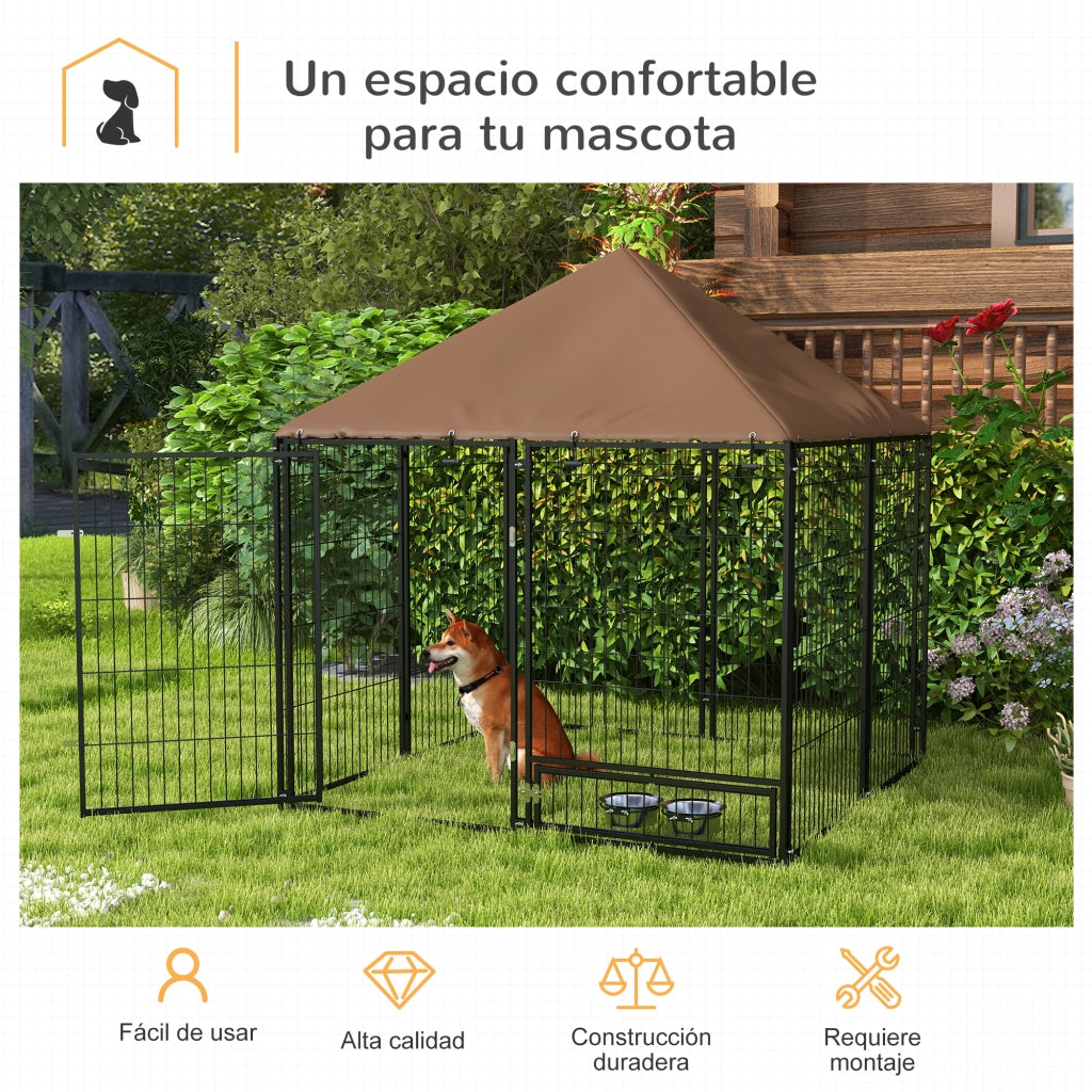 Tenda da pranzo con ombrellone e supporto girevole ¨C zephmum ¨C 141x141x151 cm nero