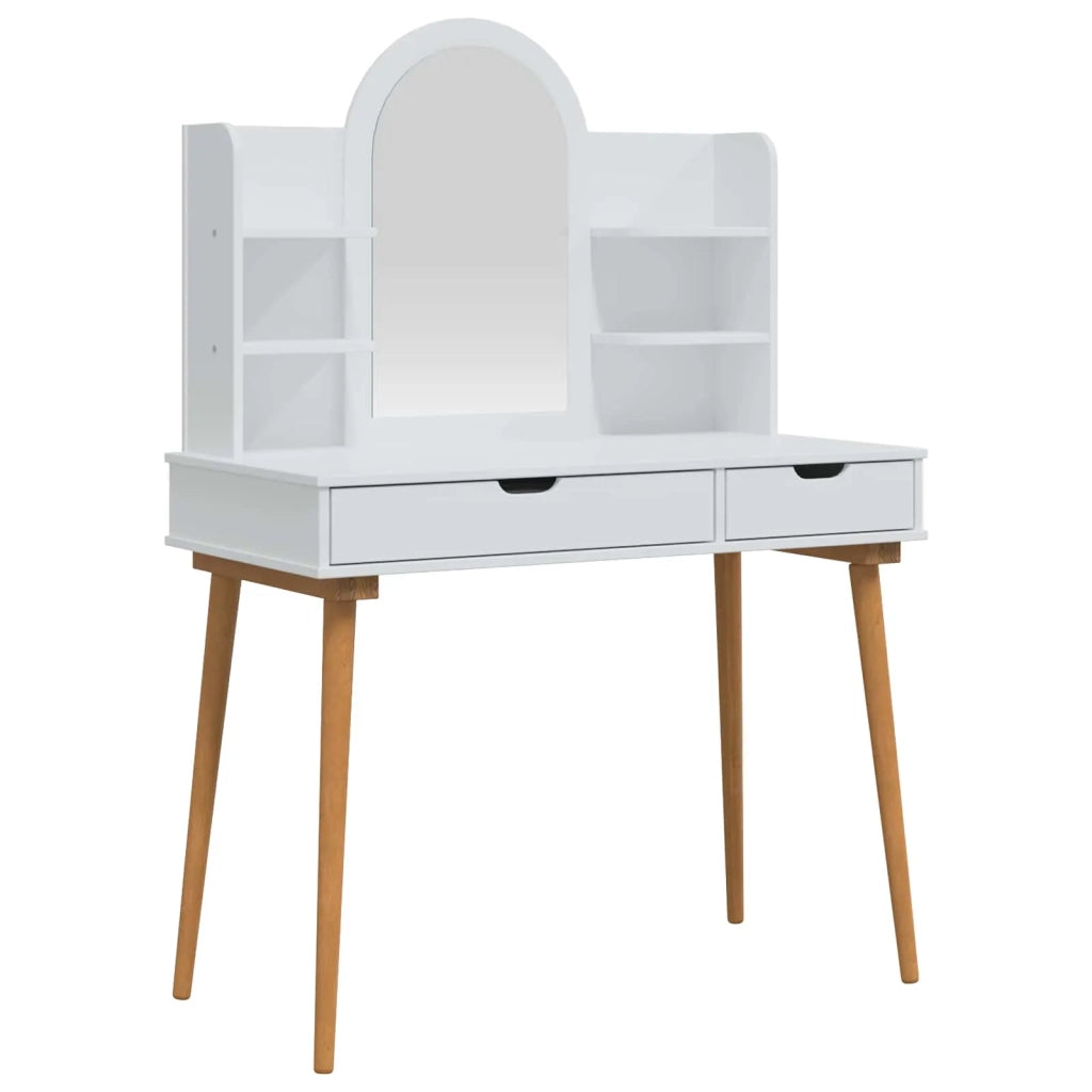 Set Tavolo da Trucco FAUSKE 4 pcs Bianco 100 x 50 x 143 cm 3438584
