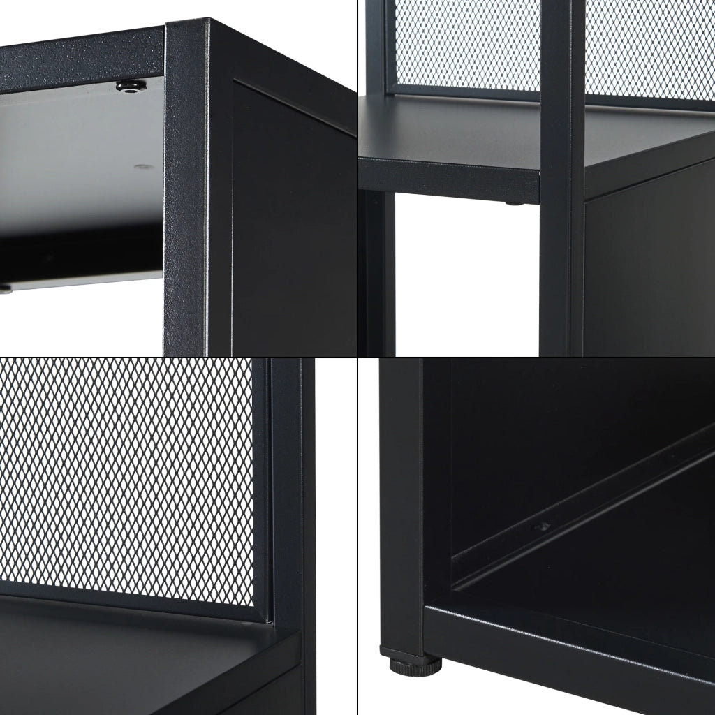 Libreria autoportante 185 x 38 x 38 cm design elegante e senza tempo nero 03_0008986