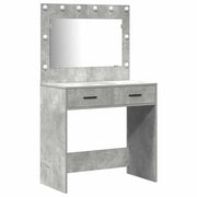Toeletta | Tavolo da Trucco con cassetto 2 pz Grigio Legno multistrato