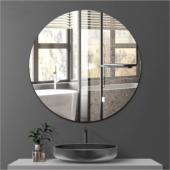 Specchio autoadesivo rotondo 40 cm - Specchi decorativi per bagno, soggiorno e cabina doccia