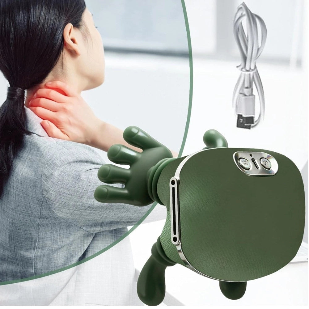 Trade Shop - Massaggiatore Cervicale Con Manine Massaggio Elettrico Shiatsu Schiena Collo Spalle Dolore -