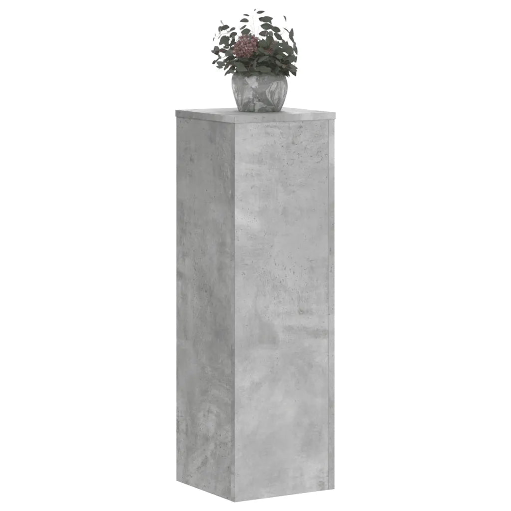 Supporti per Piante 2 pz Grigio 25x25x80 cm Legno Multistrato