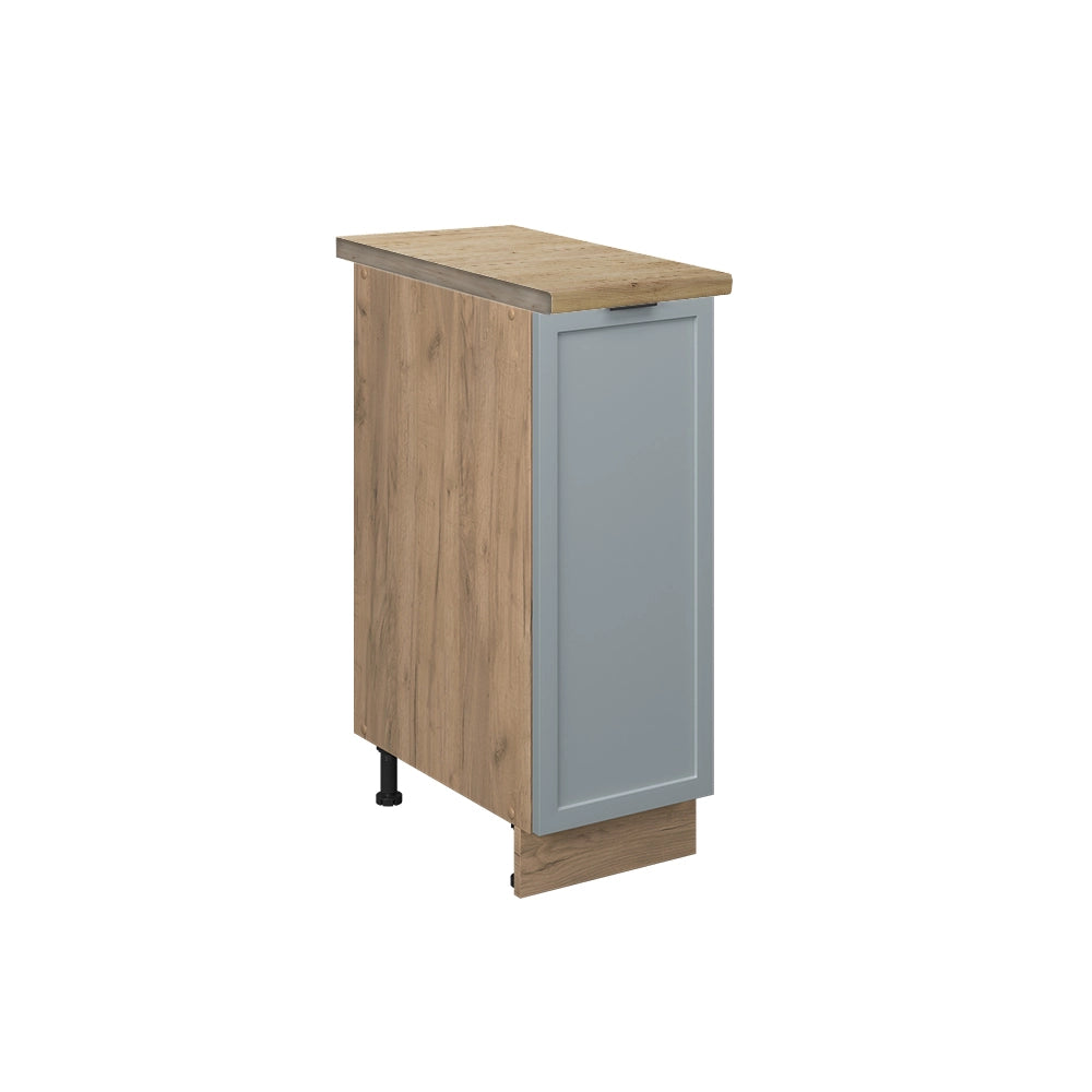 Vicco Armadio cucina dispensa alto Blu-grigio chiaro 30 cm , PL Rovere