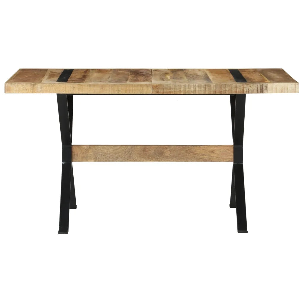 Tavolo da Pranzo 140x70x76 cm in Legno di Mango Grezzo 321606