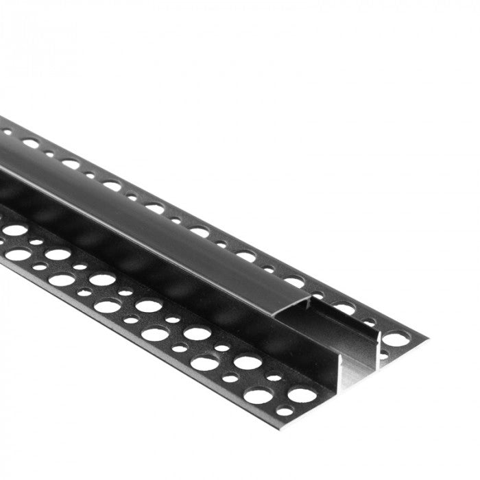 Profilo LED GN01 a superficie nero diffusore nero 1m Ecolight