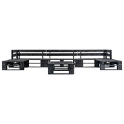 Set Divani da Giardino su Pallet 6 pz Nero in Legno 277432
