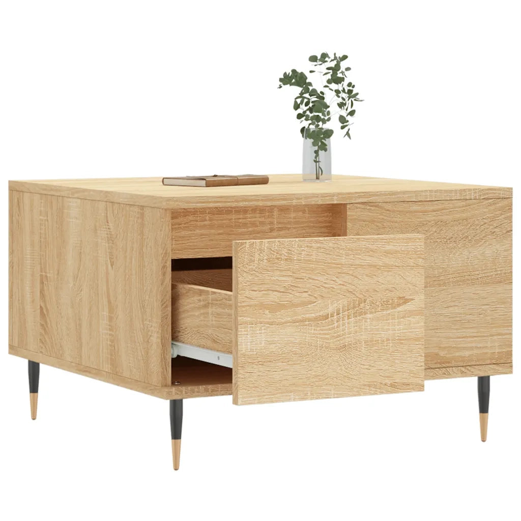 Tavolino Salotto Rovere Sonoma 55x55x36,5 cm Legno Multistrato 830751