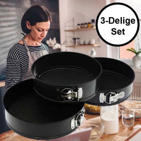 Set di Forme a Sfera per Dolci - SET di 3 Pezzi (Ø22 Ø24.5 Ø26cm) - Forme a Sfera Rond - Metallo - Forma di Torta & Forma di Torta