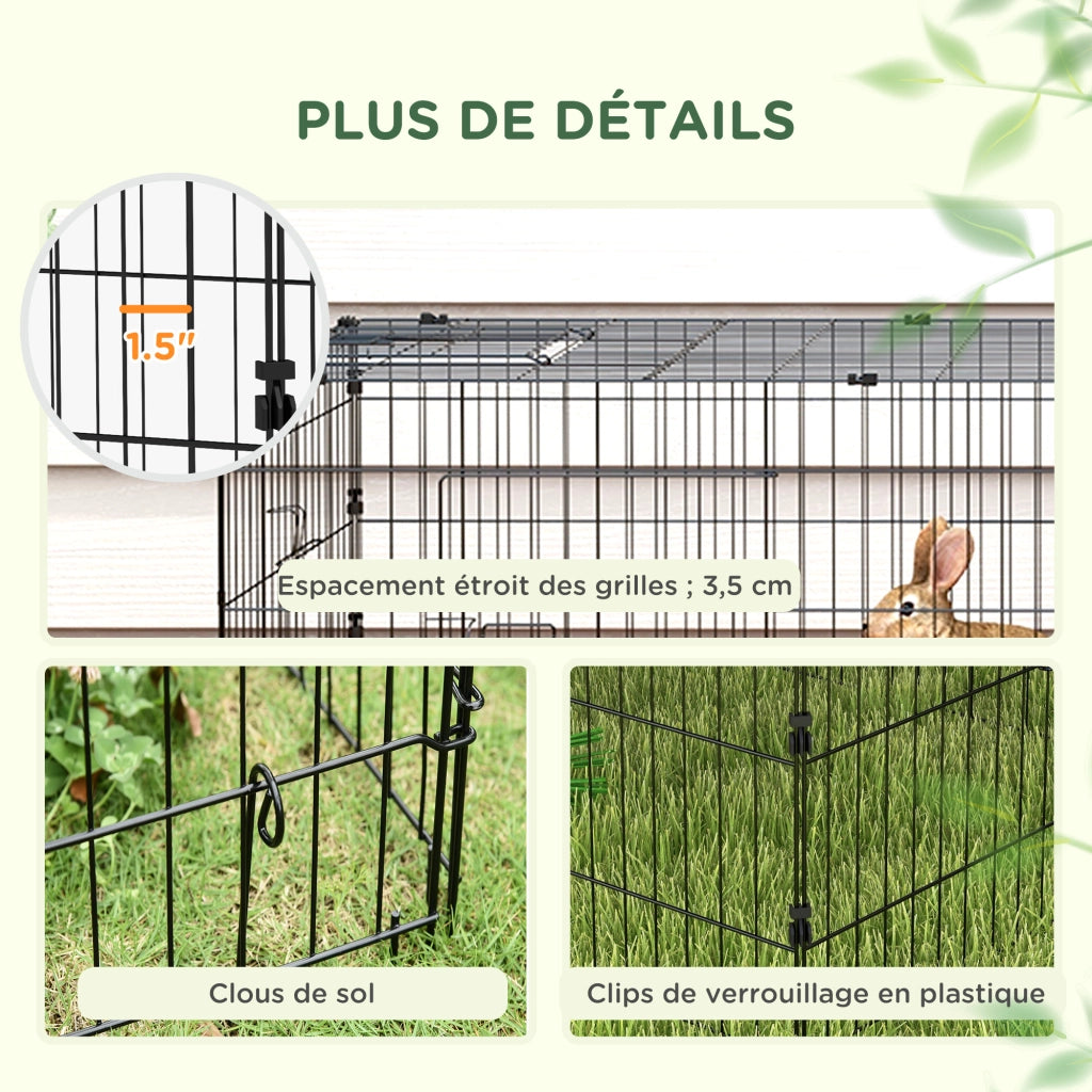 Recinto per animali modulabile ¨C zephmum ¨C verde 185x75x50 cm