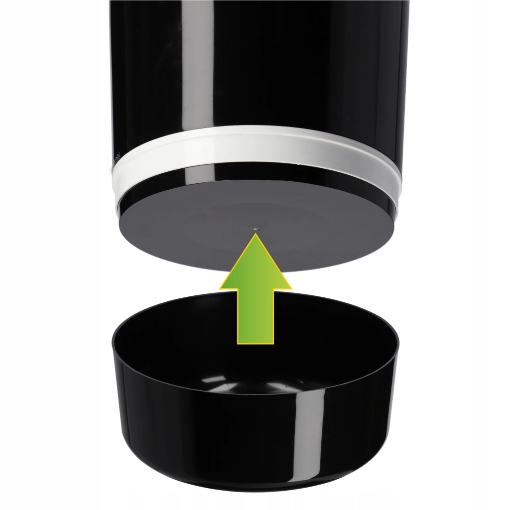 Vaso da fiori KADAX in due pezzi con supporto, nero, 25 cm