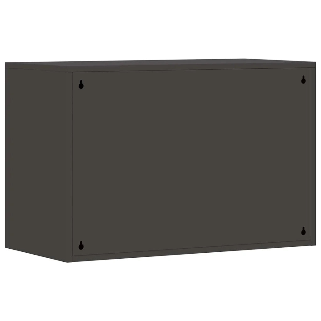 Armadio a muro per garage Nero 80 x 40 x 53 cm