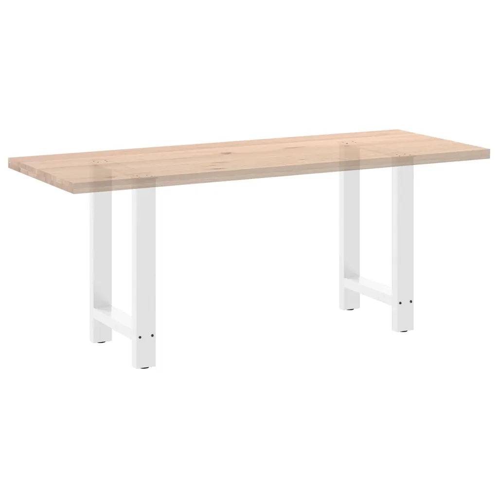 vidaXL Gambe per tavolo da pranzo bianche 2 pz 50x(72-73) cm in acciaio
