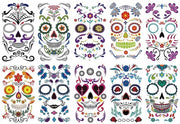 Decoração di Halloween a 10 pezzi con stencil per volti