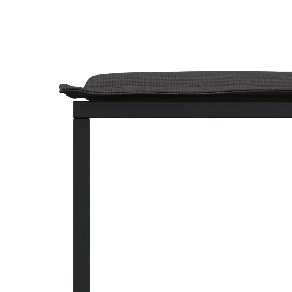 vidaXL Set da Pranzo da Giardino 13 pz con Cuscini Nero in Textilene